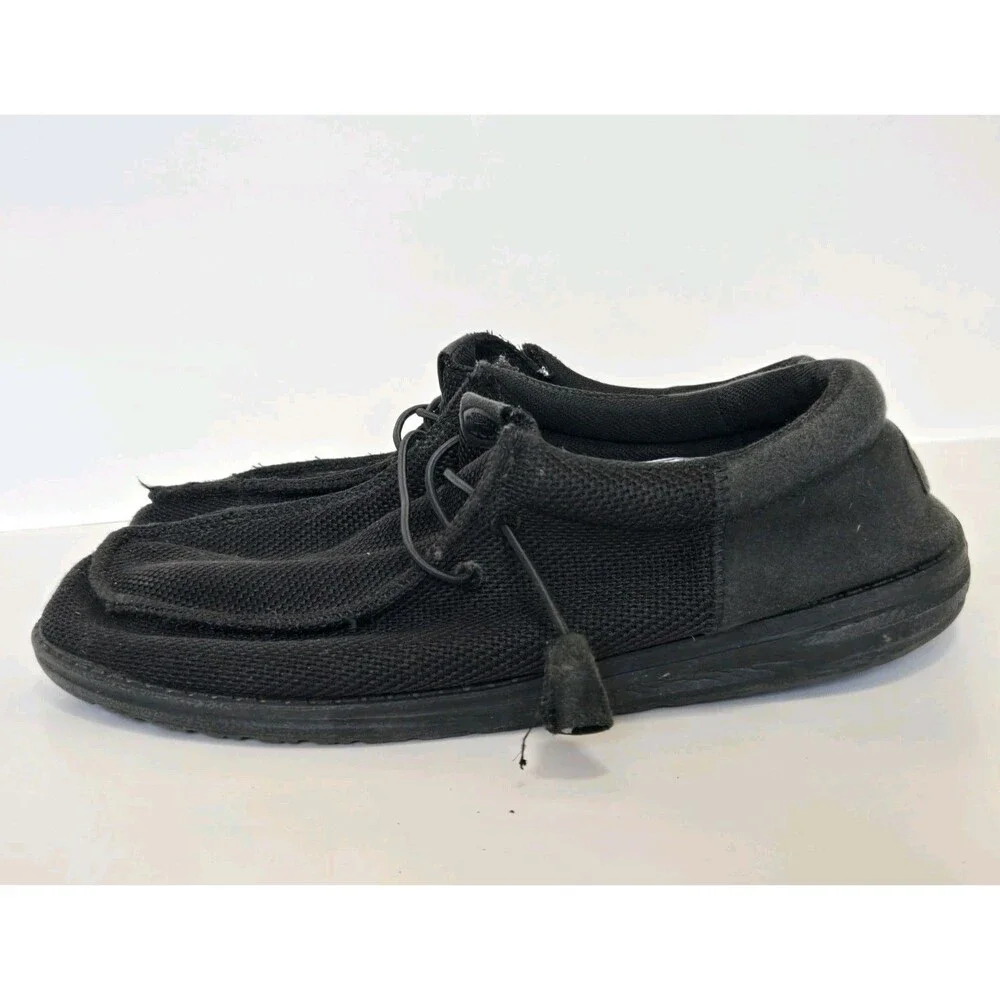 Hey Dude Shoes Mens Size 10 Wally Funk Mono Slip On Black Shade Loafer